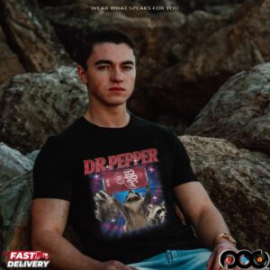 Vintage Three Raccoons Dr Pepper Parody Bootleg T Shirt