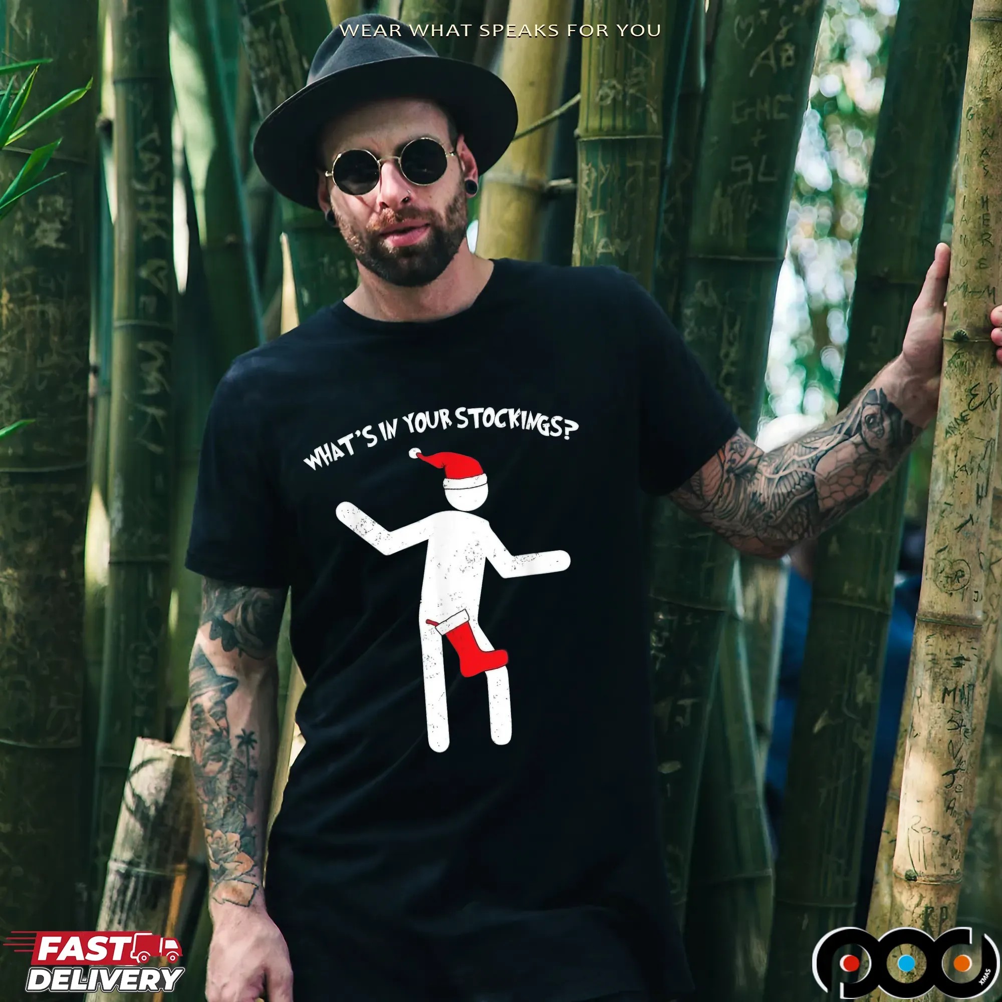 What's In Your Stocking Funny Naughty Christmas Meme T Shirt