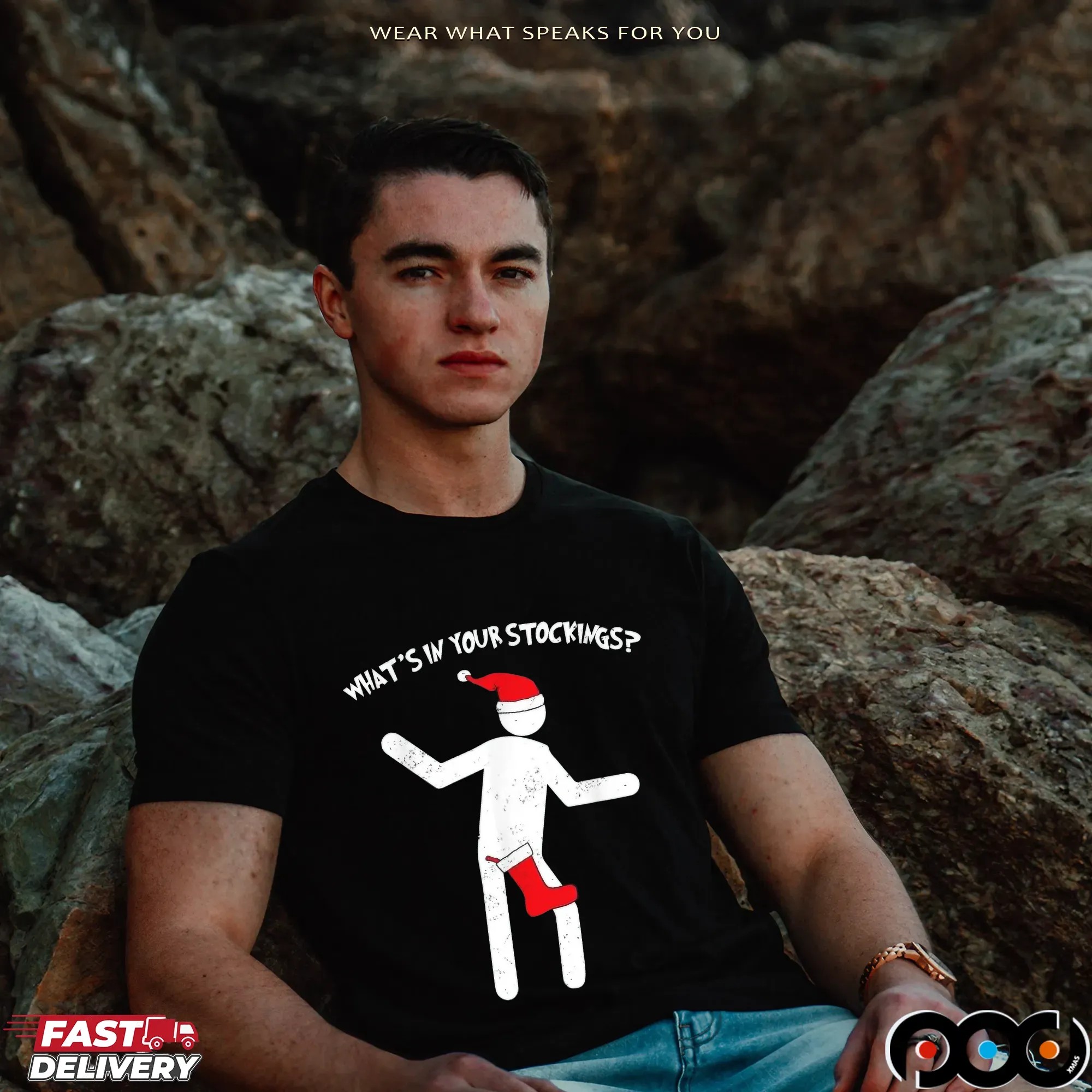 What's In Your Stocking Funny Naughty Christmas Meme T Shirt