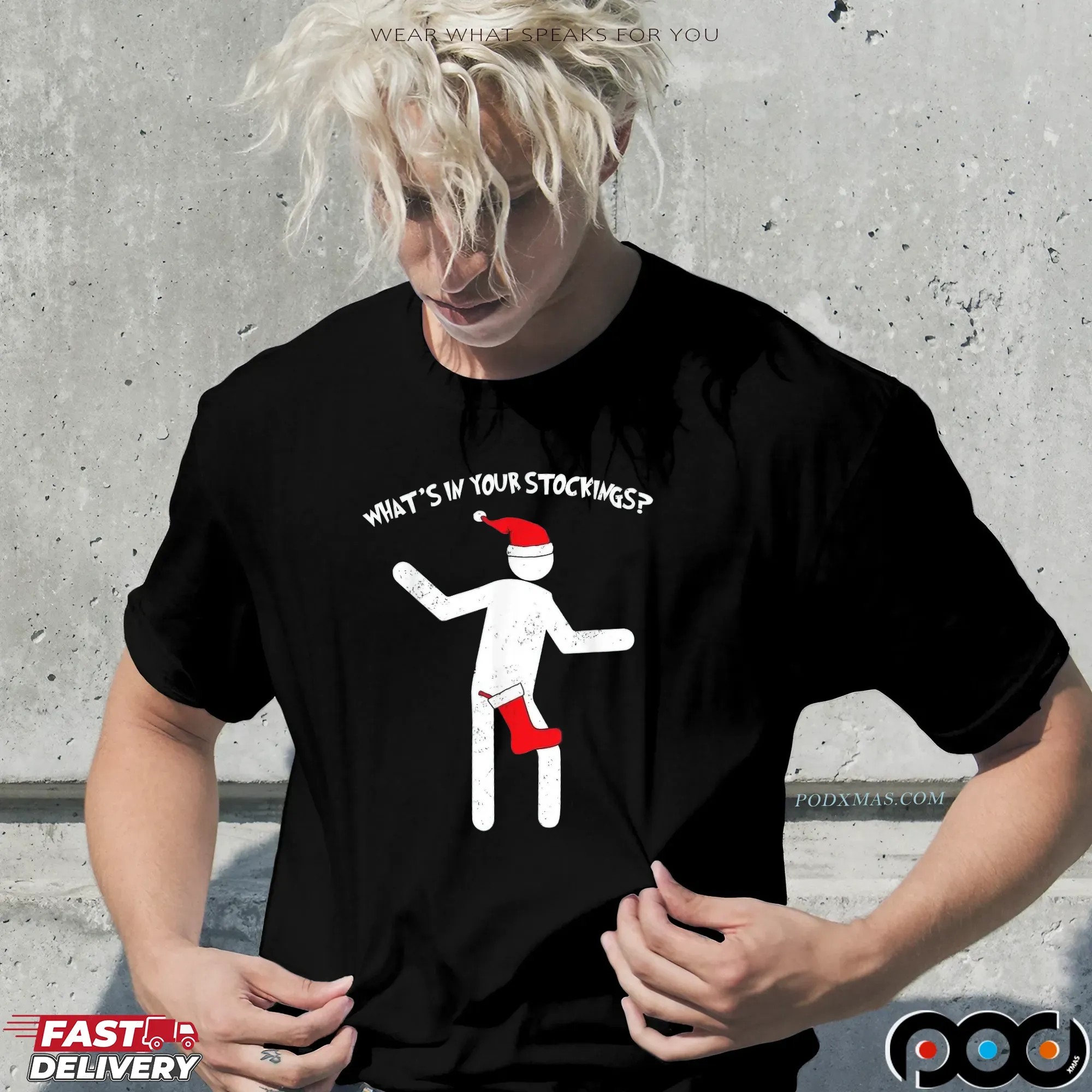 What's In Your Stocking Funny Naughty Christmas Meme T Shirt