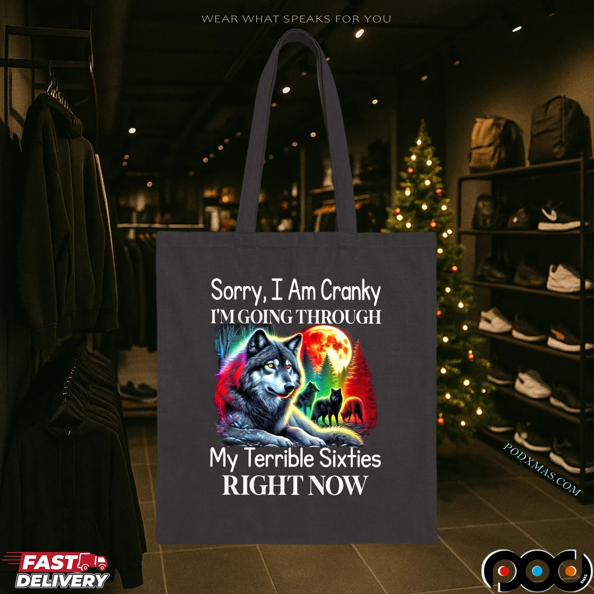 Wolf Sorry, I Am Cranky I'm Going Through My Terrible Sixties Right Now Shirt