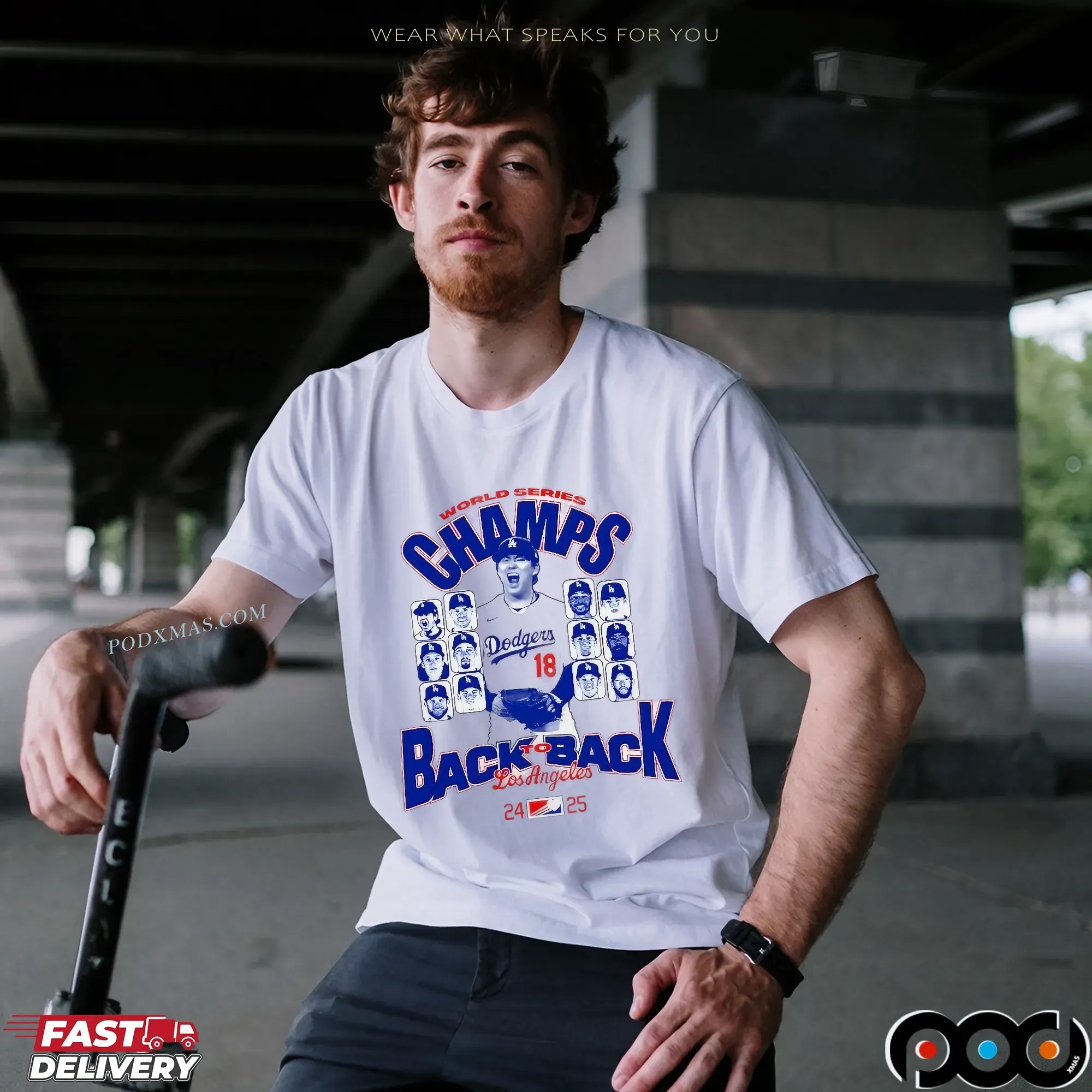 World Series Champs 2024 2025 LA Dodgers Back To Back Players T Shirt