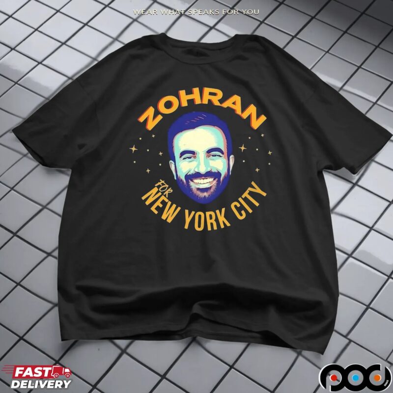 Zohran Mamdani For New York City Big Head Graphic T Shirt