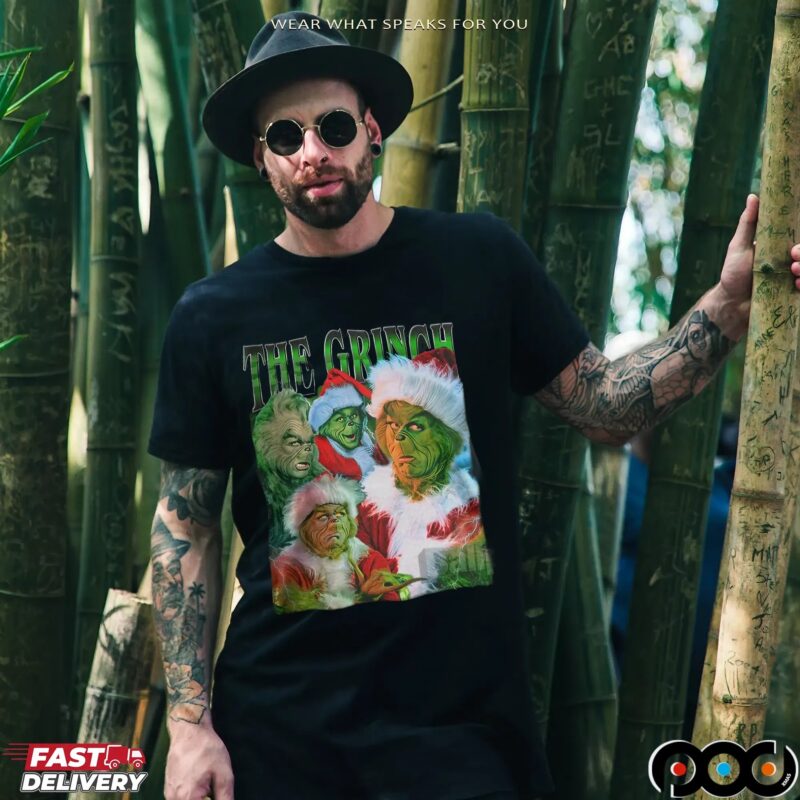 The Grinch Movie Christmas Retro Bootleg T Shirt