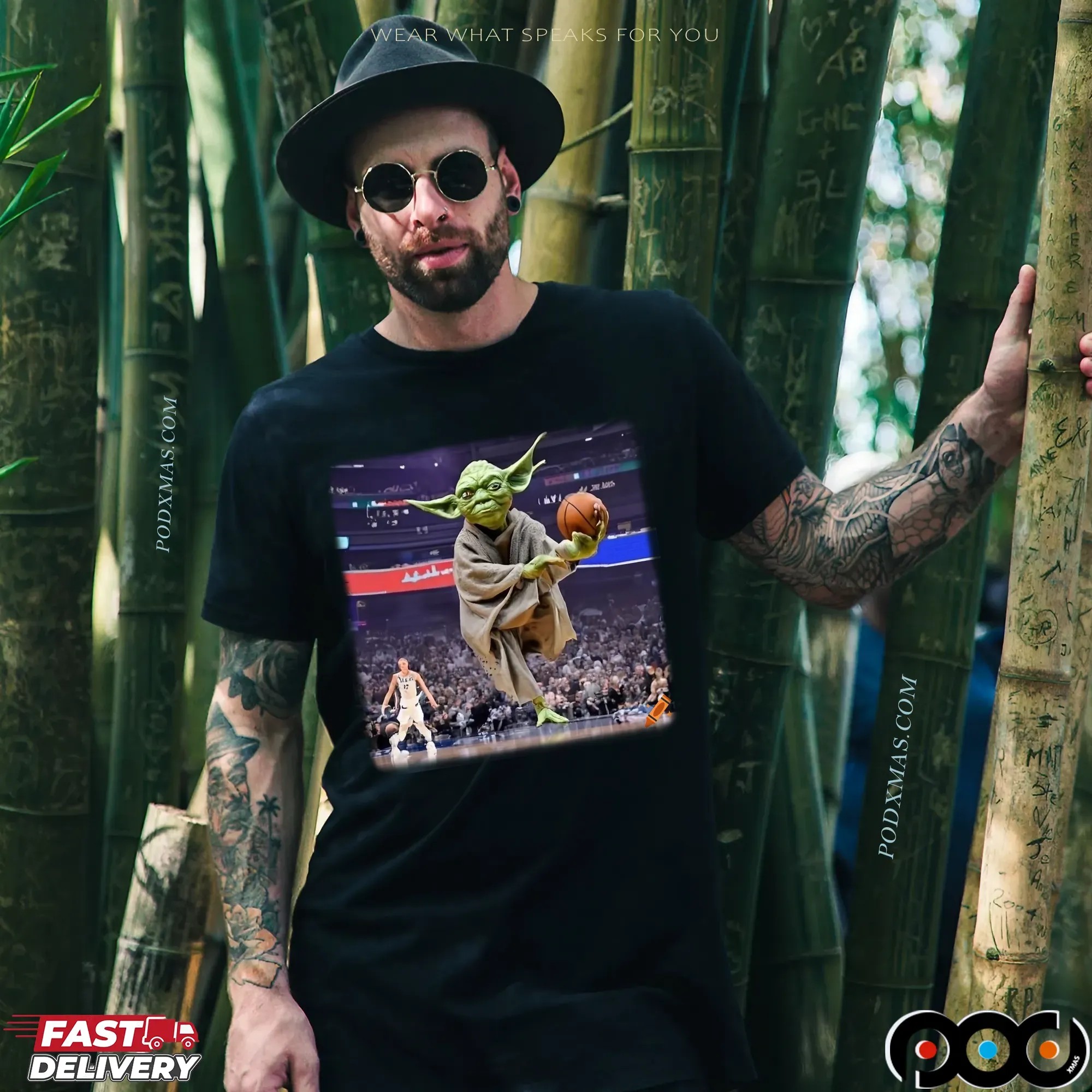 Yoda Dunking In An NBA Game Graphic T Shirt
