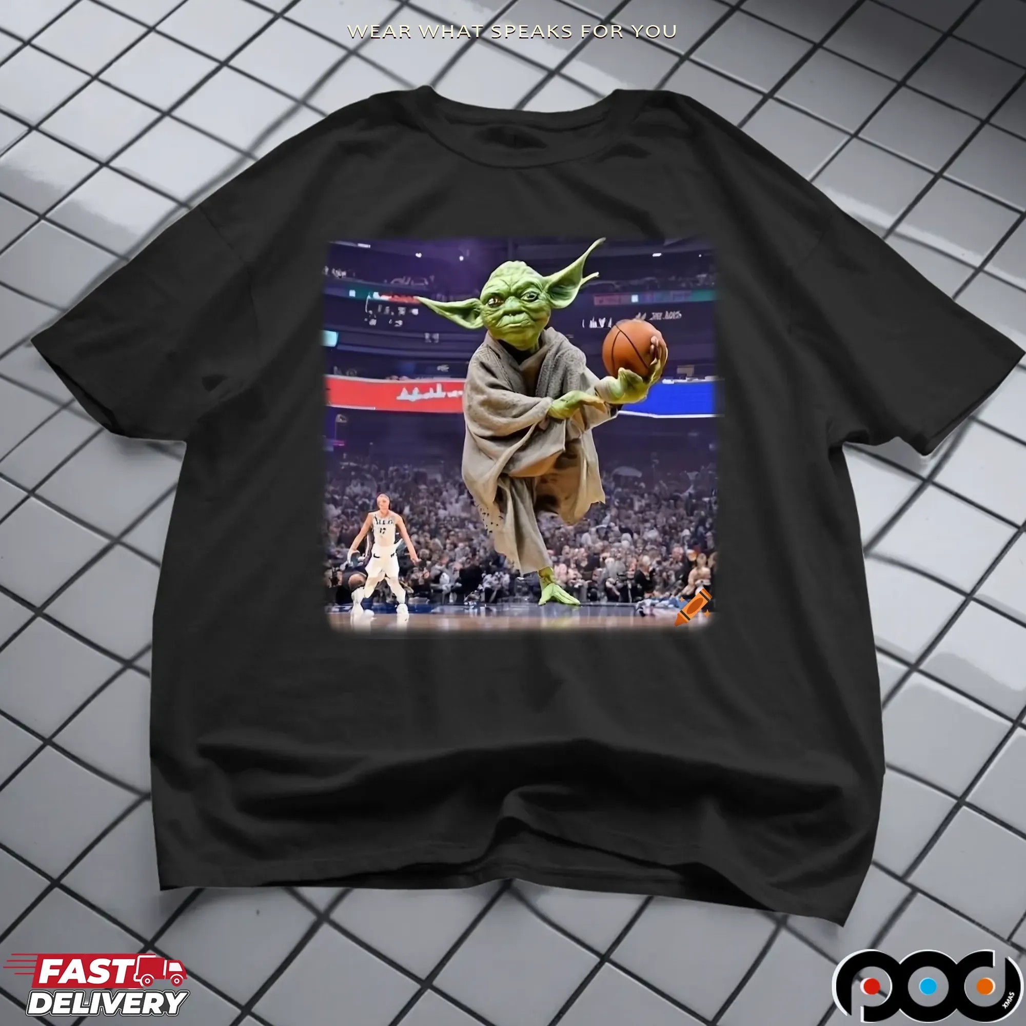 Yoda Dunking In An NBA Game Graphic T Shirt