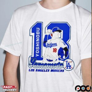 Yoshinobu Yamamoto 18 Dodgers Japanese MLB Pitcher Baseball T Shirt