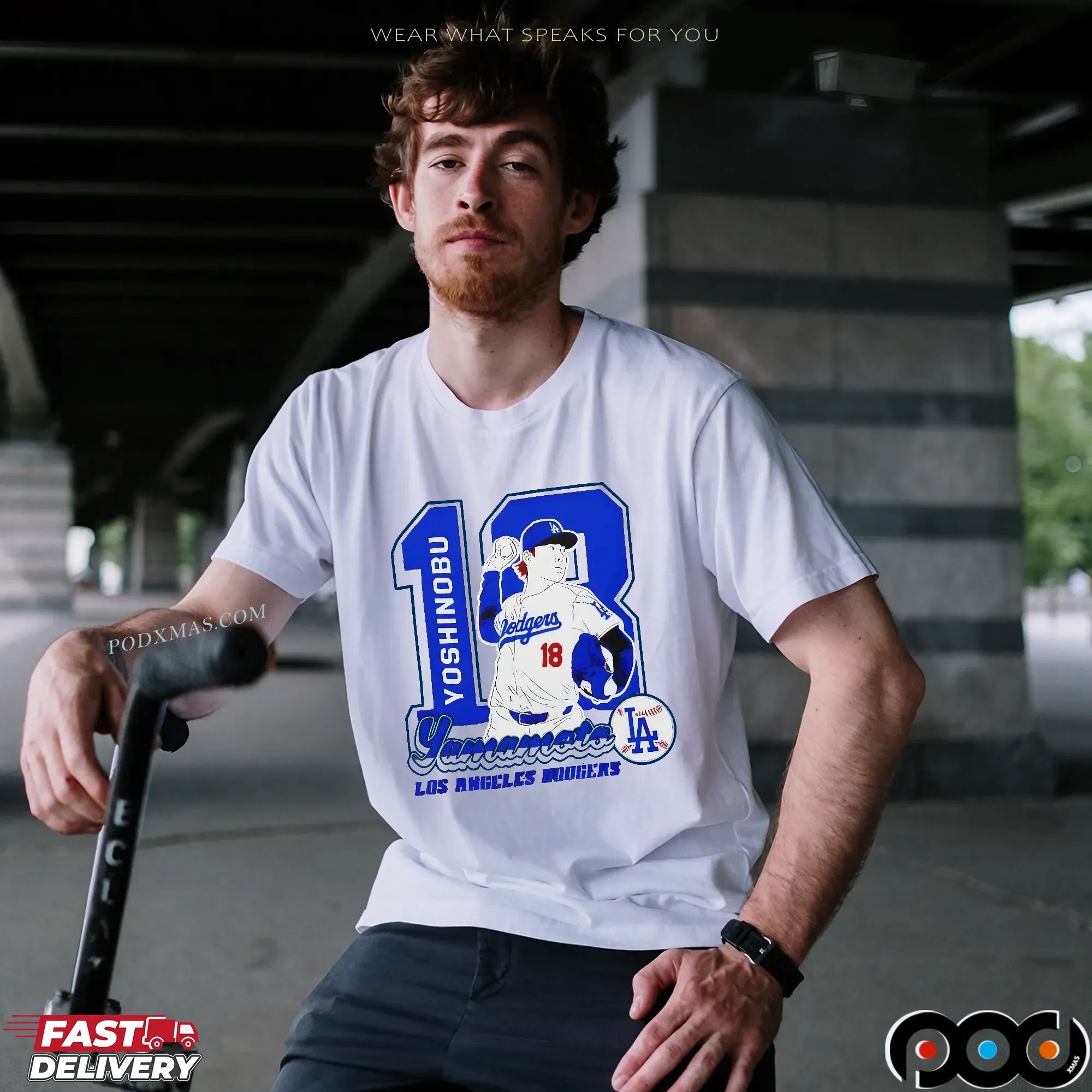 Yoshinobu Yamamoto 18 Dodgers Japanese MLB Pitcher Baseball T Shirt