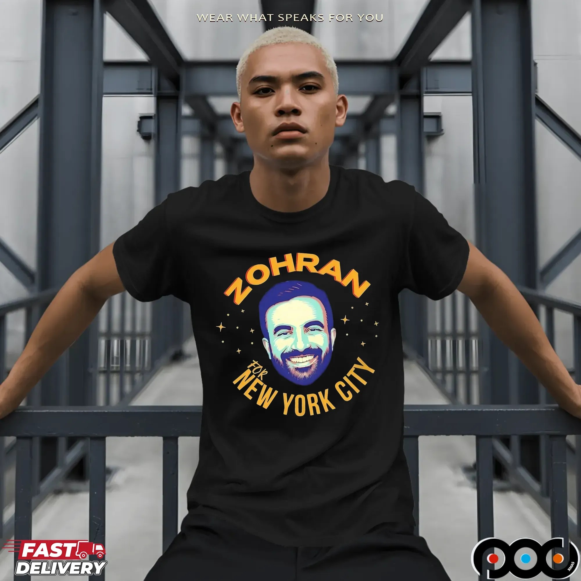 Zohran Mamdani For New York City Big Head Graphic T Shirt