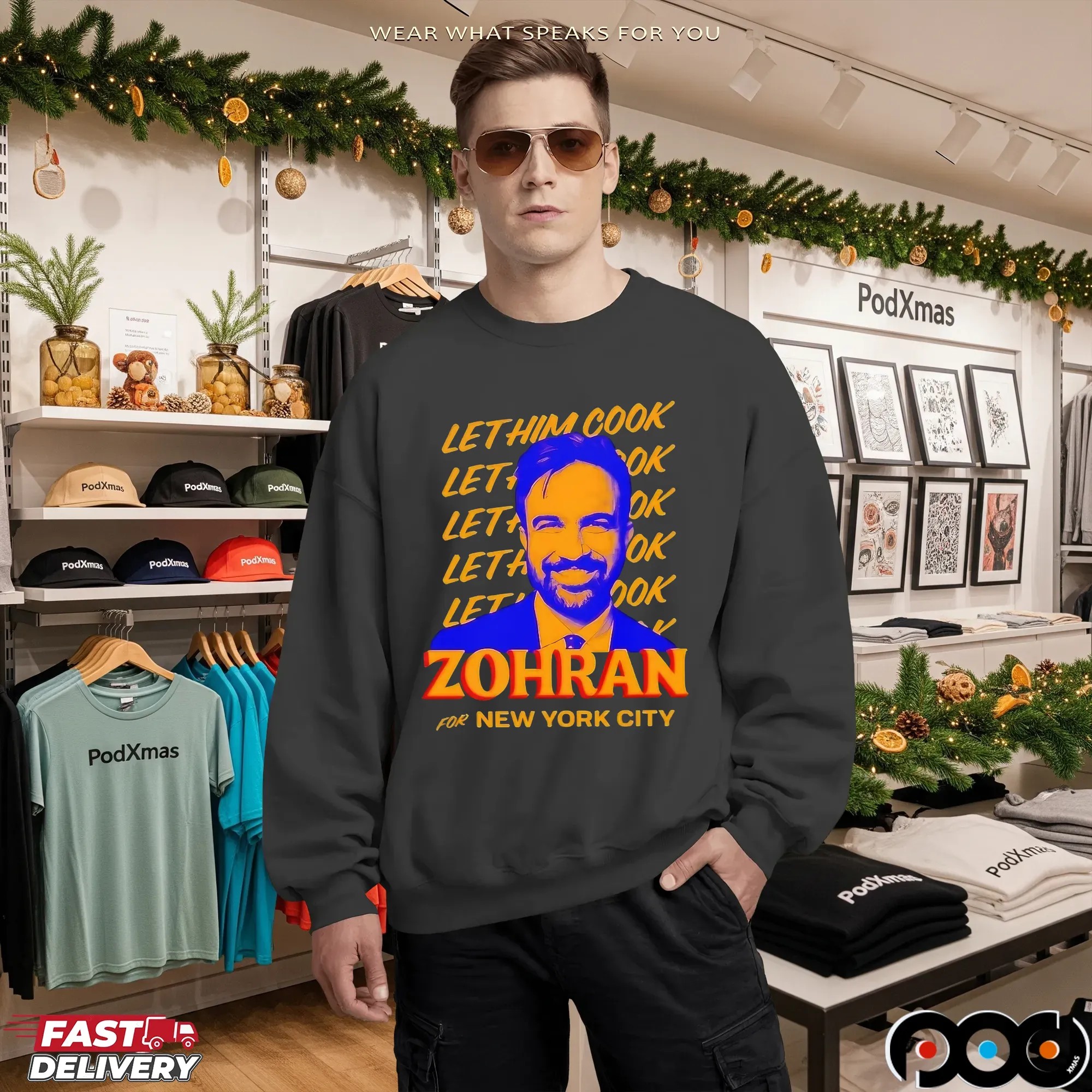 Zohran Mamdani For New York City Let Him Cook Repeat T Shirt