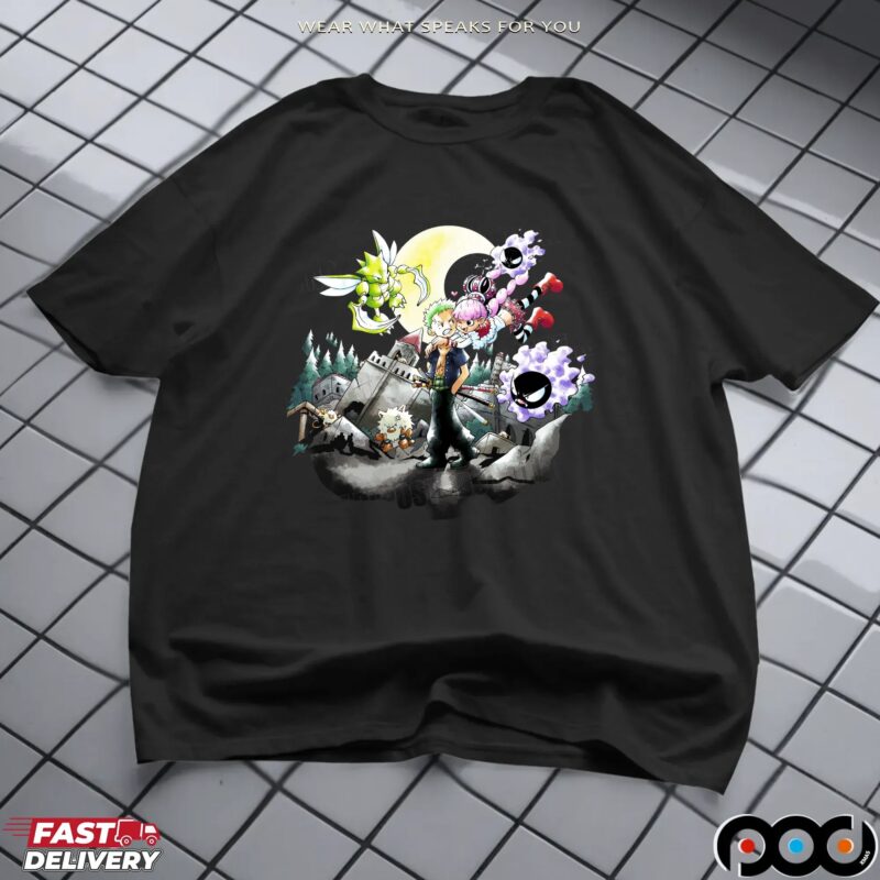 One Piece Roronoa Zoro and Perona Dark Moon Spooky Castle T Shirt