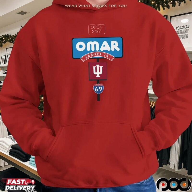 Indiana Hoosiers Omar Cooper Jr Crimson Open 24 7 Graphic T Shirt