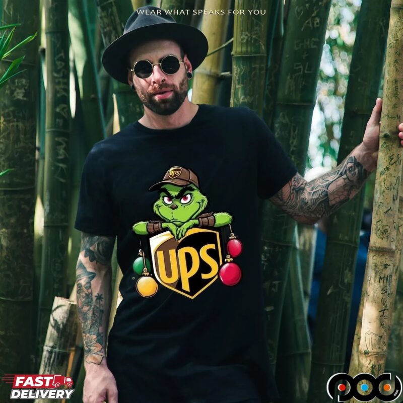 Ups Delivery Christmas Gift Ups Delivery Grinch T Shirt