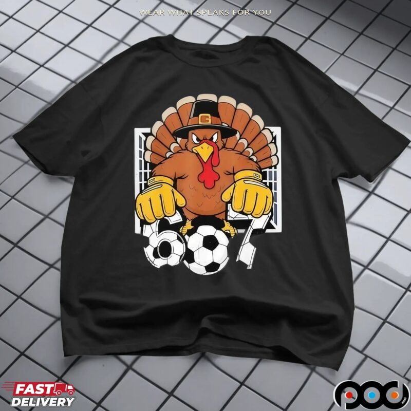 Turkey Goalie Soccer Six Seven Boys Thanksgiving T Shirt