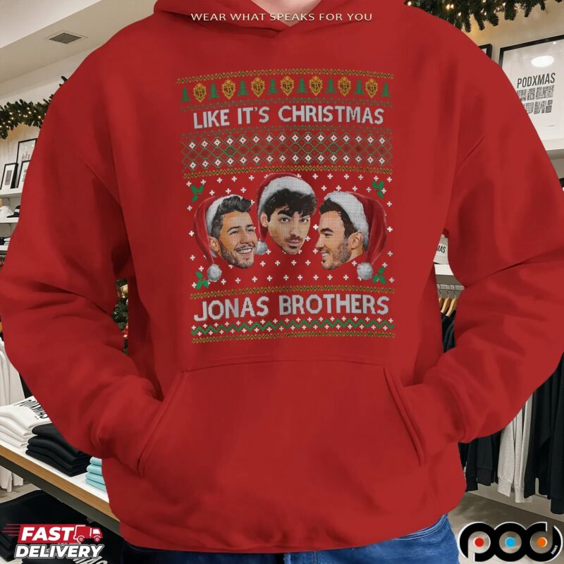 Jobros Like It's Christmas Ugly Christmas Jonas Brother Boy Band T Shirt Jobros Like It's Christmas Ugly Christmas Jonas Brother Boy Band T Shirt