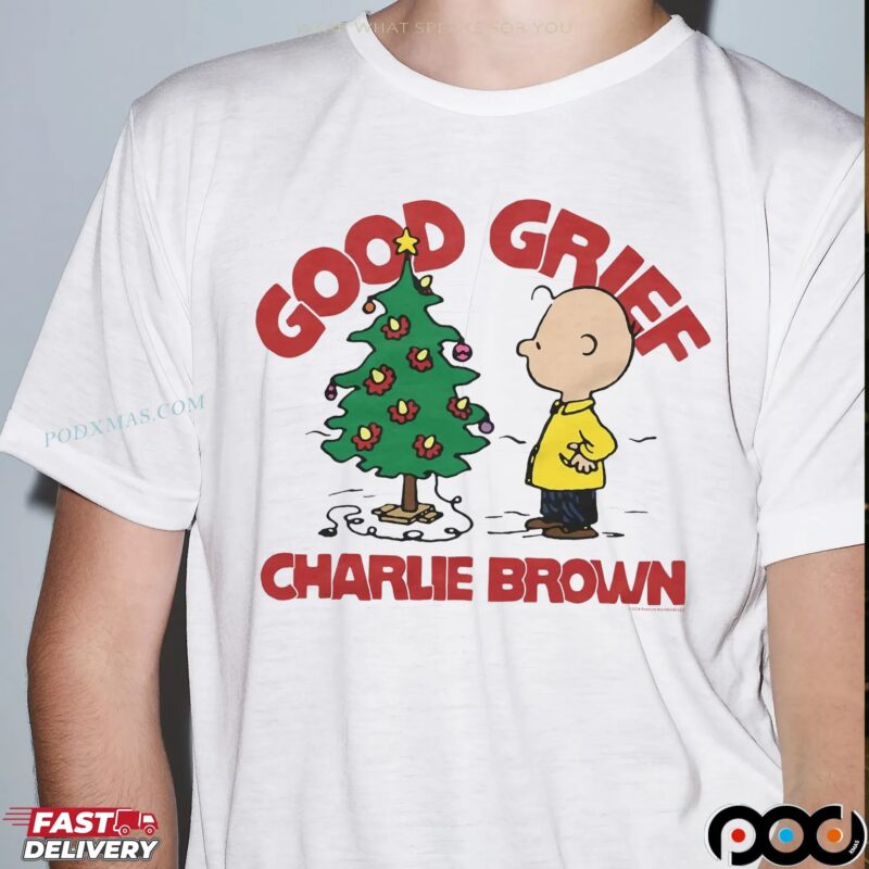 Charlie Brown Christmas Tree Good Grief The Peanuts T Shirt