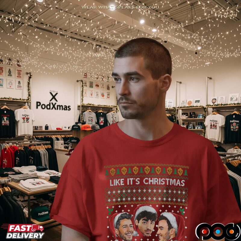 Jobros Like It's Christmas Ugly Christmas Jonas Brother Boy Band T Shirt Jobros Like It's Christmas Ugly Christmas Jonas Brother Boy Band T Shirt