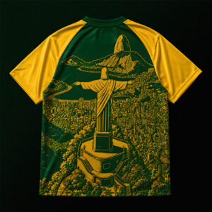 Brasil Soccer Jersey Style Tee Brazil Flag Pride Graphic Shirt For Sports Fans