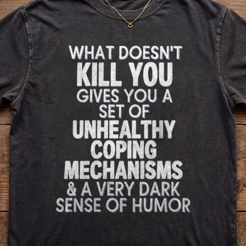 Sarcastic Mental Health Sweatshirt: Dark Humor Coping Crewneck
