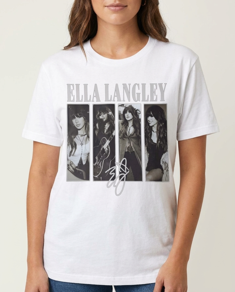 Ella Langley Shirt | Vintage Photo Collage Concert Tee