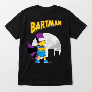 Vintage Bartman T-Shirt Retro Bart Simpson Superhero Graphic Tee 90s Cartoon Nostalgia Gift