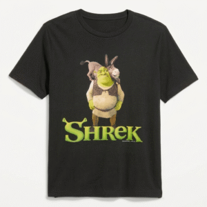 Shrek & Donkey Classic Graphic T-Shirt | Nostalgic Retro Tee