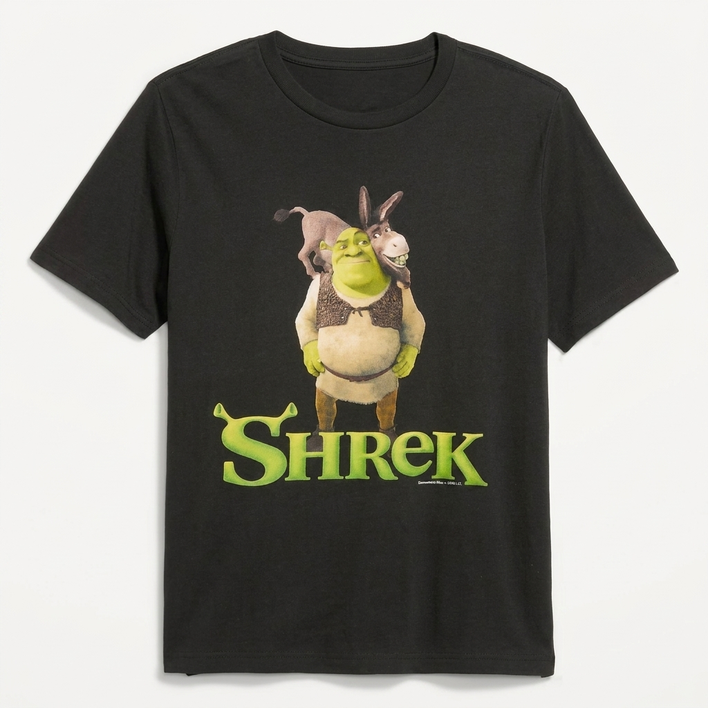 Shrek & Donkey Classic Graphic T-Shirt | Nostalgic Retro Tee