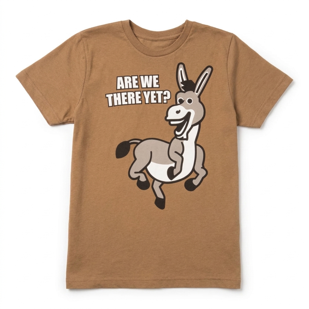 Shrek Donkey Kids Graphic Tee: Are We There Yet? Road Trip Shirt
