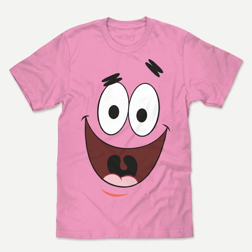 Patrick Star Face T-Shirt - Funny SpongeBob Graphic Tee