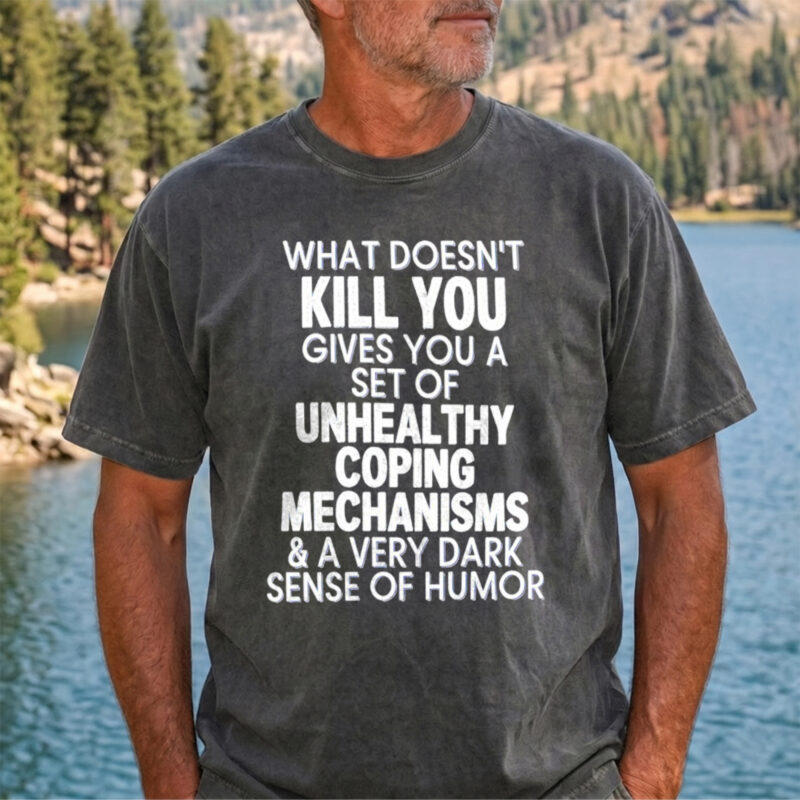 Sarcastic Mental Health Sweatshirt: Dark Humor Coping Crewneck