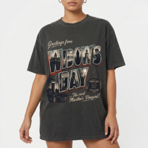 Vintage Widow's Bay Shirt - Spooky Coastal Town Graphic Tee