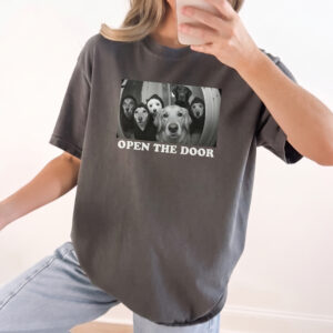 Open The Door Funny Dog Graphic Tee - Pet Lover Gift