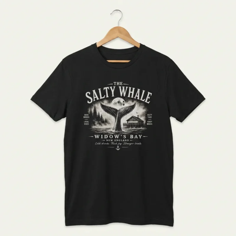 New England Coastal Graphic Tee The Salty Whale Vintage Nautical Bar Shirt