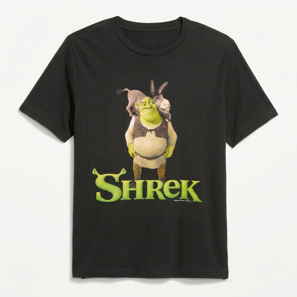 Shrek & Donkey Classic Graphic T-Shirt | Nostalgic Retro Tee