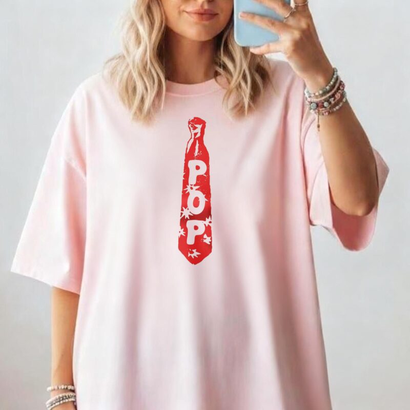 Pop Tie Graphic T-Shirt | Funny Grandpa & Dad Gift Tee