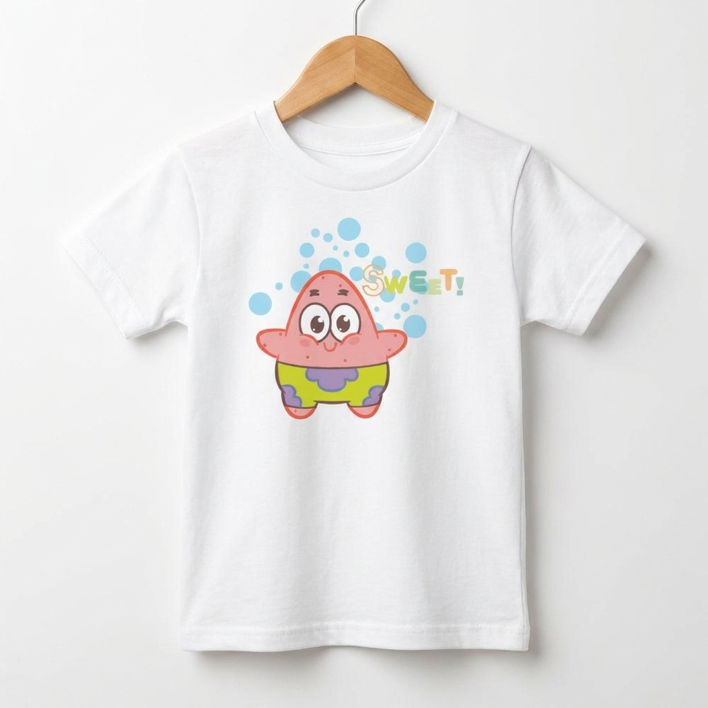 Cute Patrick Star Kids T-Shirt - Sweet SpongeBob Graphic Tee