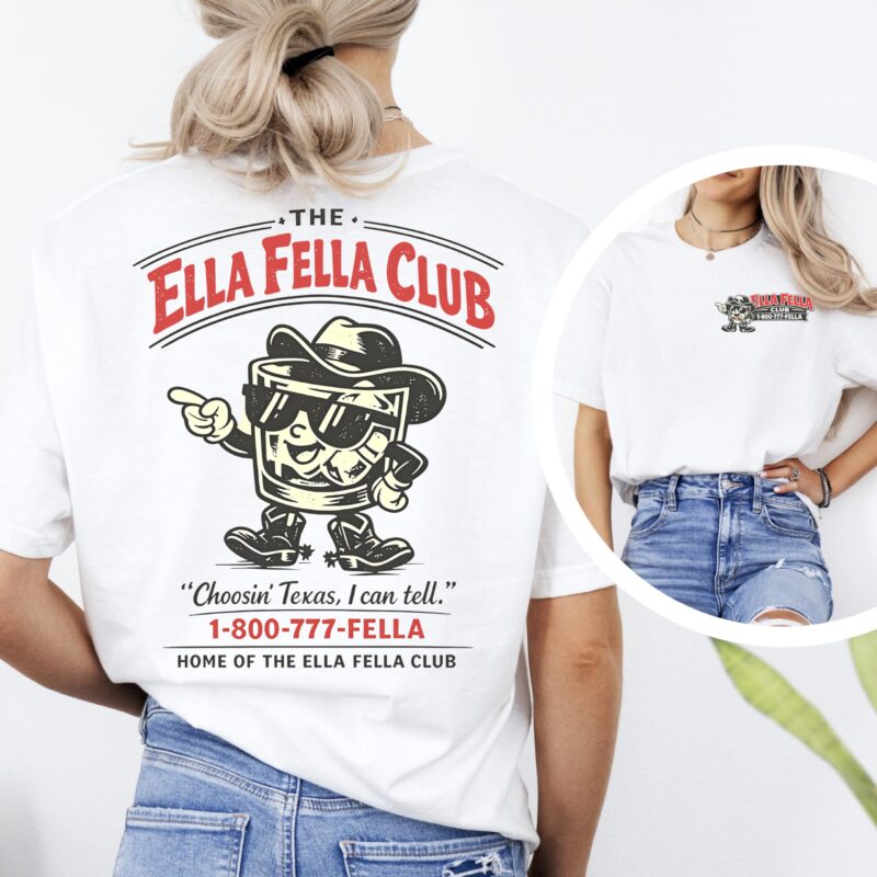Ella Fella Club Choosin' Texas T-Shirt | Retro Western Concert Tee