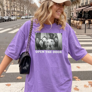 Open The Door Funny Dog Graphic Tee - Pet Lover Gift