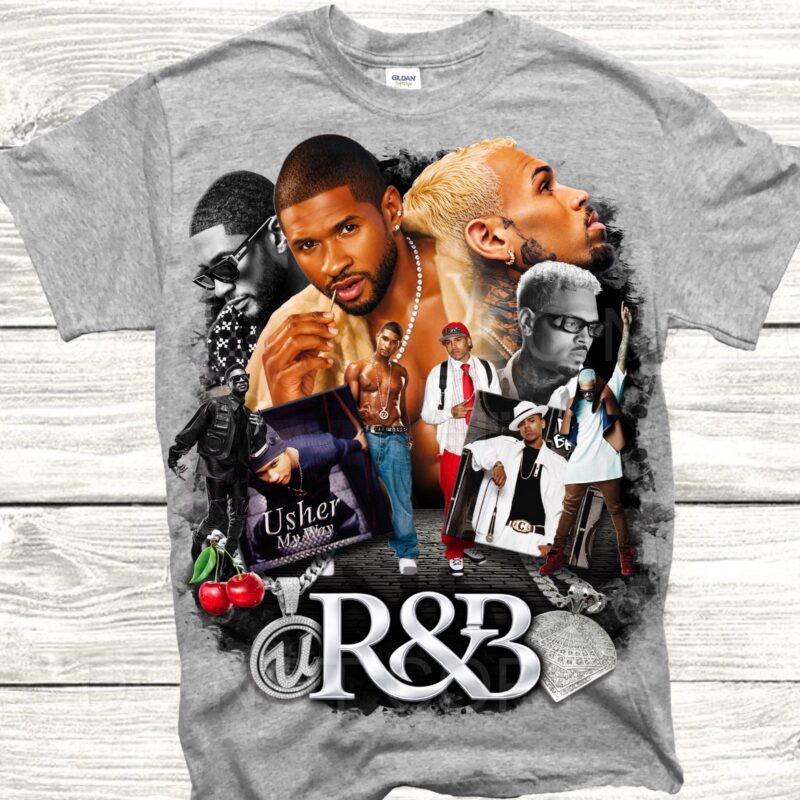 Usher & Chris Brown My Way R&B Vintage Bootleg Graphic Tee