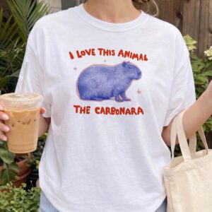 I Love This Animal The Carbonara Shirt - Funny Capybara Meme Tee