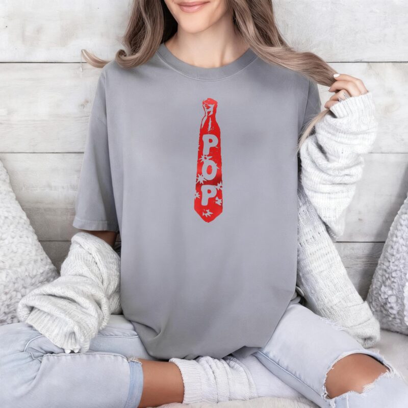 Pop Tie Graphic T-Shirt | Funny Grandpa & Dad Gift Tee