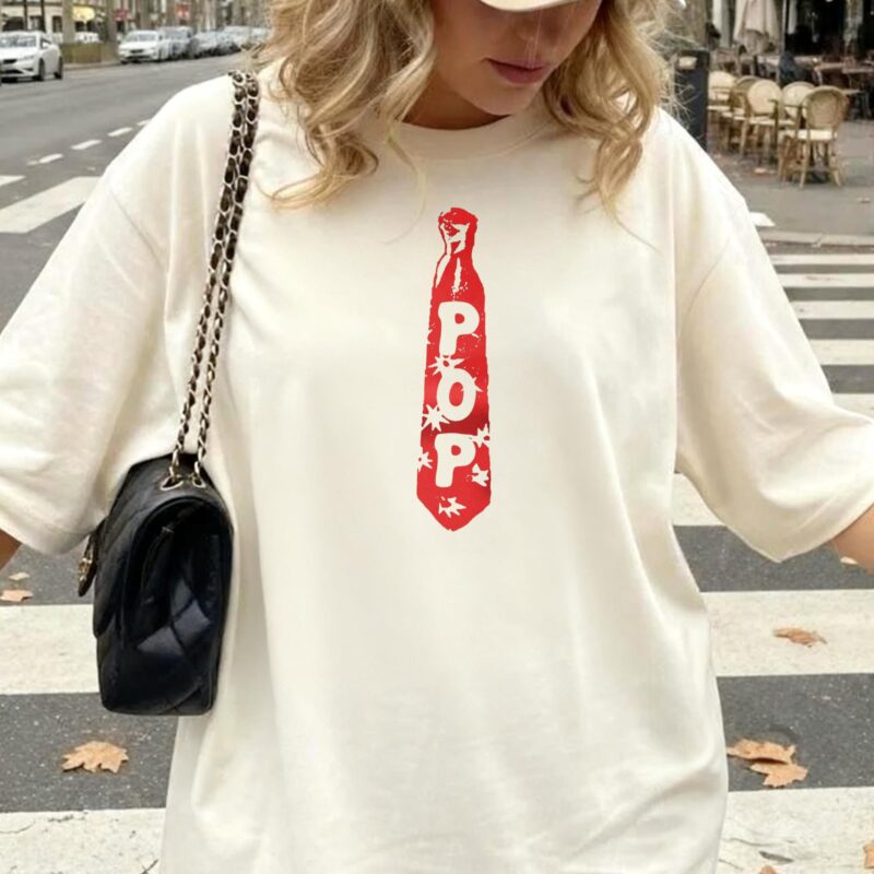 Pop Tie Graphic T-Shirt | Funny Grandpa & Dad Gift Tee