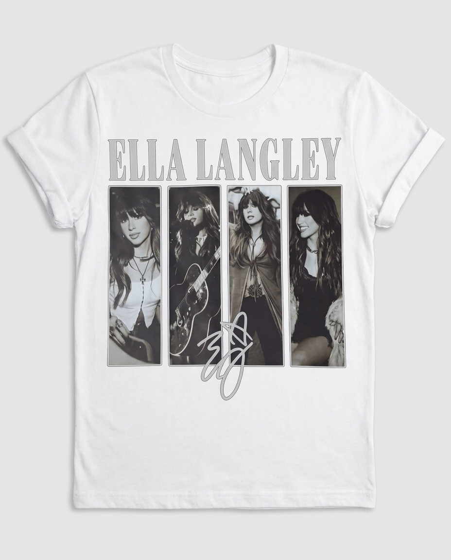 Ella Langley Shirt | Vintage Photo Collage Concert Tee