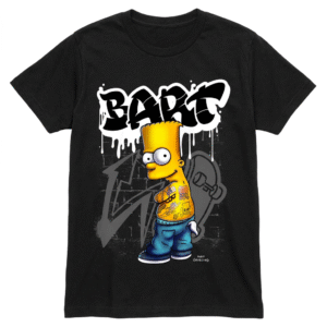 Edgy Bart Simpson Graffiti Graphic Tee Retro 90s Cartoon Streetwear T-Shirt Gift for Nostalgia Fans