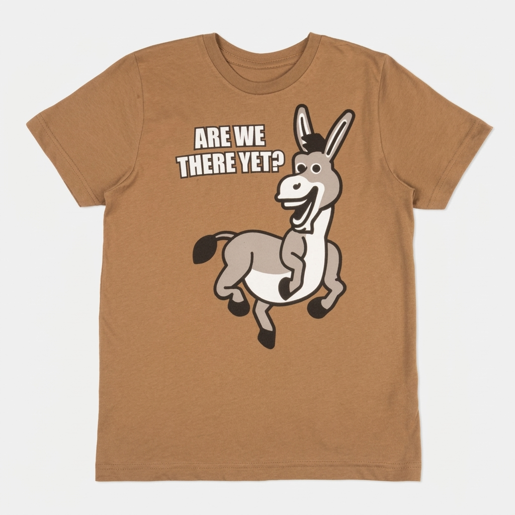 Shrek Donkey Kids Graphic Tee: Are We There Yet? Road Trip Shirt