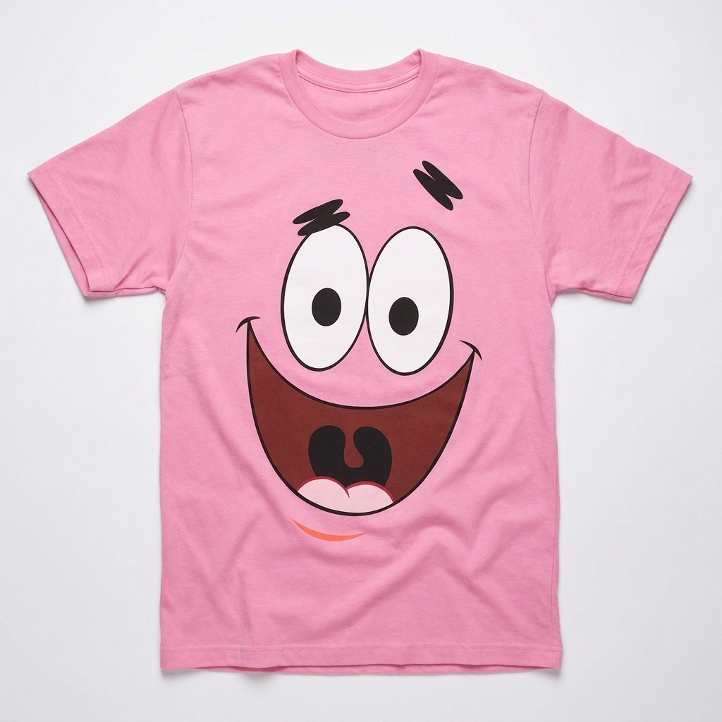 Patrick Star Face T-Shirt - Funny SpongeBob Graphic Tee