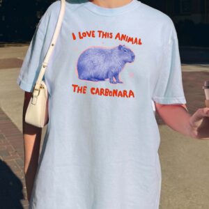 I Love This Animal The Carbonara Shirt - Funny Capybara Meme Tee