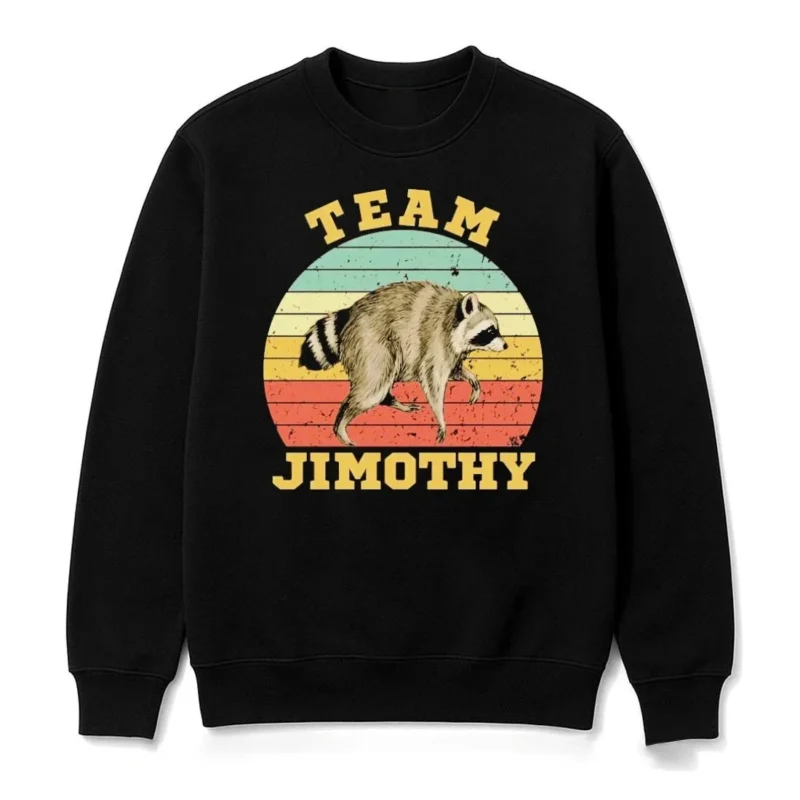 Custom Team T-Shirt Retro Sunset Raccoon Funny Personalized Group Tee