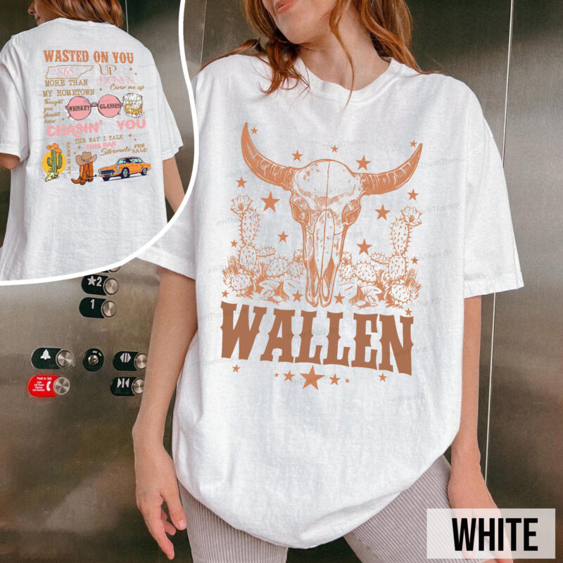 Morgan Wallen Western Skull Graphic Tee | Front & Back Fan Merch