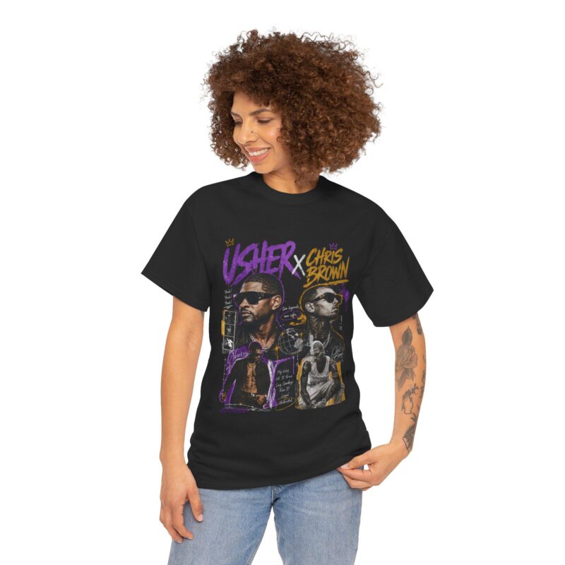 Usher & Chris Brown Vintage Bootleg Graphic Tee | Exclusive R&B Tour
